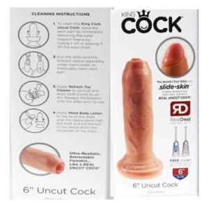 King Cock Uncut – dildo med bevægelig forhud