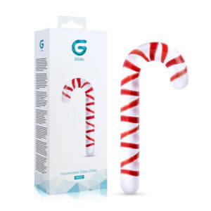 Candycane Glass G-Spot/Prostate Dildo No. 32